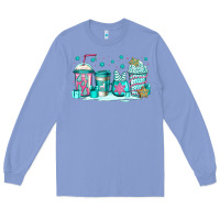 Colony Blue winter Christmas tree cakes coffee Long Sleeve Tee - Jasminsmagicworld