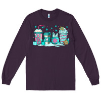 Plum winter Christmas tree cakes coffee Long Sleeve Tee - Jasminsmagicworld