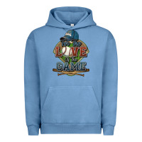 Pigment Pebble Blue for the love of the game baseball Urban Hoodie - HowdyJamesFarm