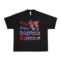 Black flip flops fireworks and freedom Urban Heavy Tee - AdoDesignShop