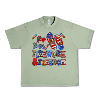 Oil Green flip flops fireworks and freedom Urban Heavy Tee - AdoDesignShop
