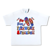 White flip flops fireworks and freedom Urban Heavy Tee - AdoDesignShop