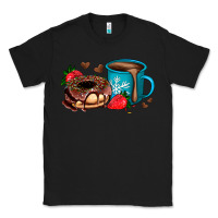 Black donut coffee strawberry Classic Tee - AdoDesignShop