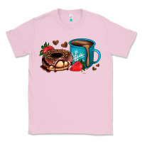 Bubblegum Pink donut coffee strawberry Classic Tee - AdoDesignShop