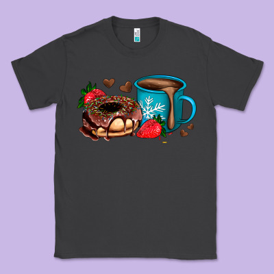 Donut Coffee Strawberry Classic Tee Designed By Adodesignshop