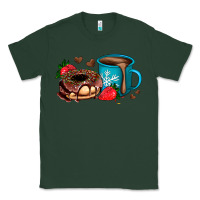 Sports Green donut coffee strawberry Classic Tee - AdoDesignShop