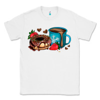 White donut coffee strawberry Classic Tee - AdoDesignShop