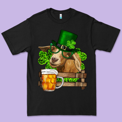 Premium Tee St. Patrick's Day Goat And Beer