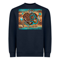 Navy nurse leopard heart Heavyweight Sweatshirt - JahusDesignShop