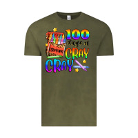 Vintage Olive 100 days of cray cray Vintage Tee - Artiststas