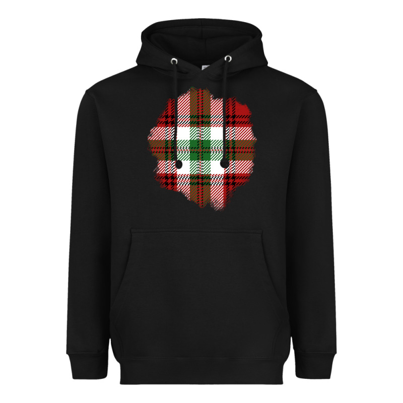 Christmas Tartan Patch Heavyweight Hoodie by BundleAndBundleShop | Teevron