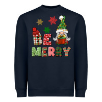 Navy be merry Heavyweight Sweatshirt - BundleAndBundleShop