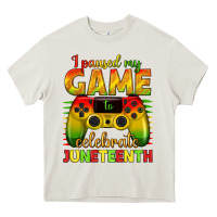 Cream I paused my game celebrate Juneteenth Heavy Core Tee - texasbilliewilder