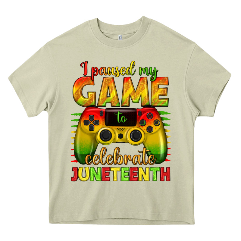 I Paused My Game Celebrate Juneteenth Heavy Core Tee by texasbilliewilder | Teevron