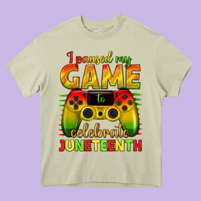 I Paused My Game Celebrate Juneteenth Heavy Core Tee Designed By Texasbilliewilder