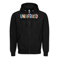 Black unafraid Zipper Hoodie - MaliasSmallBusiness