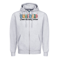 Heather Grey unafraid Zipper Hoodie - MaliasSmallBusiness