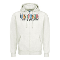 Oatmeal Heather unafraid Zipper Hoodie - MaliasSmallBusiness
