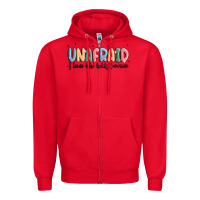 Red unafraid Zipper Hoodie - MaliasSmallBusiness