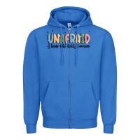 True Royal unafraid Zipper Hoodie - MaliasSmallBusiness