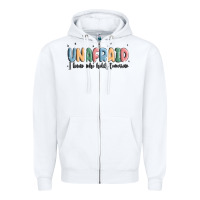 White unafraid Zipper Hoodie - MaliasSmallBusiness