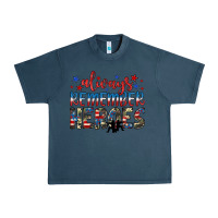 Midnight Navy always remember heroes Urban Heavy Tee - JahusDesignShop