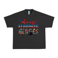 Pigment Black always remember heroes Urban Heavy Tee - JahusDesignShop