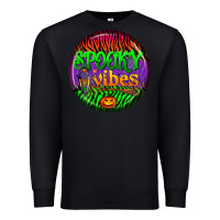 Black halloween round earrings 2 Premium Sweatshirt - BundleAndBundleShop