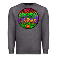 Charcoal Heather halloween round earrings 2 Premium Sweatshirt - BundleAndBundleShop