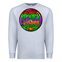 Heather Grey halloween round earrings 2 Premium Sweatshirt - BundleAndBundleShop