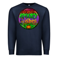 Navy halloween round earrings 2 Premium Sweatshirt - BundleAndBundleShop