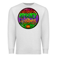 Oatmeal Heather halloween round earrings 2 Premium Sweatshirt - BundleAndBundleShop