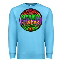 Ocean Blue halloween round earrings 2 Premium Sweatshirt - BundleAndBundleShop