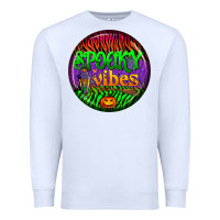 White halloween round earrings 2 Premium Sweatshirt - BundleAndBundleShop