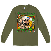 Army Green when you're dead inside but it's st patricks Long Sleeve Tee - Jasminsmagicworld