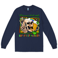 Navy when you're dead inside but it's st patricks Long Sleeve Tee - Jasminsmagicworld