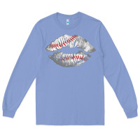 Colony Blue baseball lips Long Sleeve Tee - AdoDesignShop