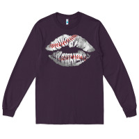 Plum baseball lips Long Sleeve Tee - AdoDesignShop