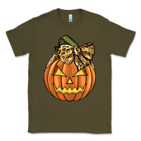 Army Green Leopard Ribbon Halloween Pumkin Classic Tee - JahusDesignShop