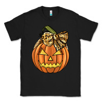 Black Leopard Ribbon Halloween Pumkin Classic Tee - JahusDesignShop