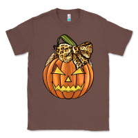 Chestnut Leopard Ribbon Halloween Pumkin Classic Tee - JahusDesignShop