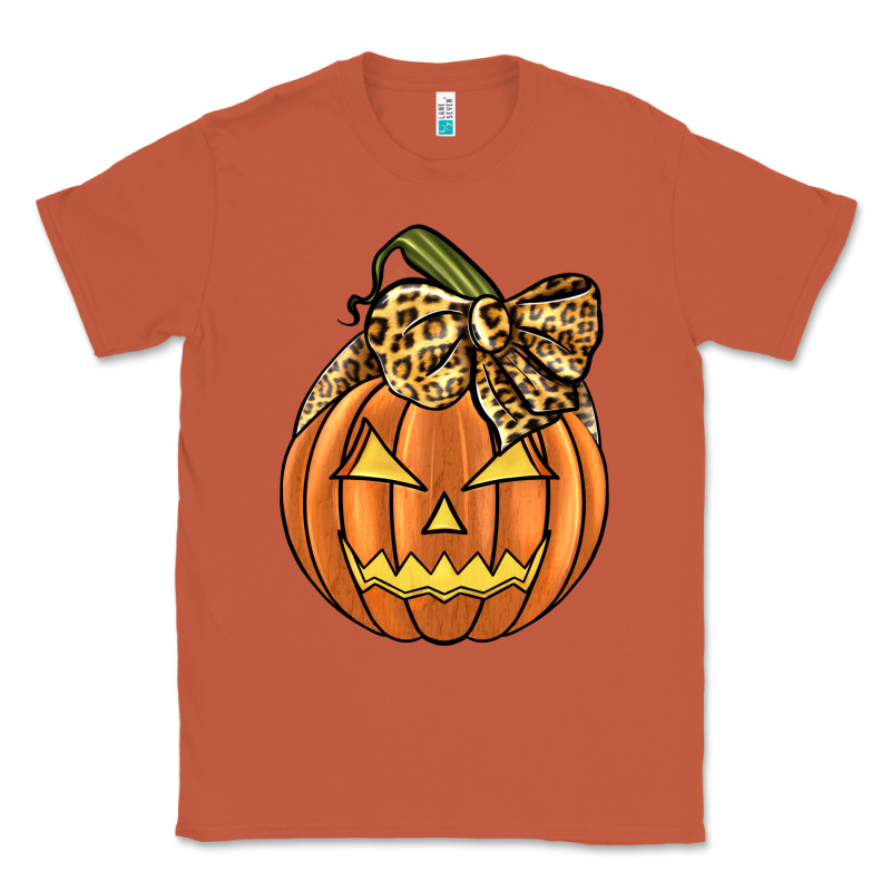 Leopard Ribbon Halloween Pumkin Classic Tee by JahusDesignShop | Teevron