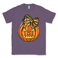 Lavender Leopard Ribbon Halloween Pumkin Classic Tee - JahusDesignShop