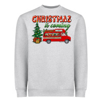 Heather Grey christmas is coming Heavyweight Sweatshirt - BundleAndBundleShop