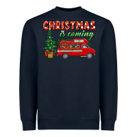 Navy christmas is coming Heavyweight Sweatshirt - BundleAndBundleShop