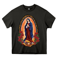 Asphalt Our Lady Of Guadalupe Heavy Core Tee - RanaPortraitStore