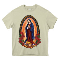 Mossy Our Lady Of Guadalupe Heavy Core Tee - RanaPortraitStore
