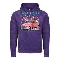 Cloud Purple Happy Easter truck Vintage Hoodie - OliviaCreatesArt