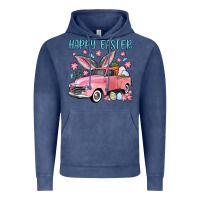 Vintage Denim Happy Easter truck Vintage Hoodie - OliviaCreatesArt