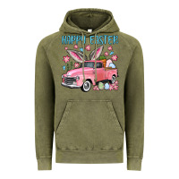Vintage Olive Happy Easter truck Vintage Hoodie - OliviaCreatesArt